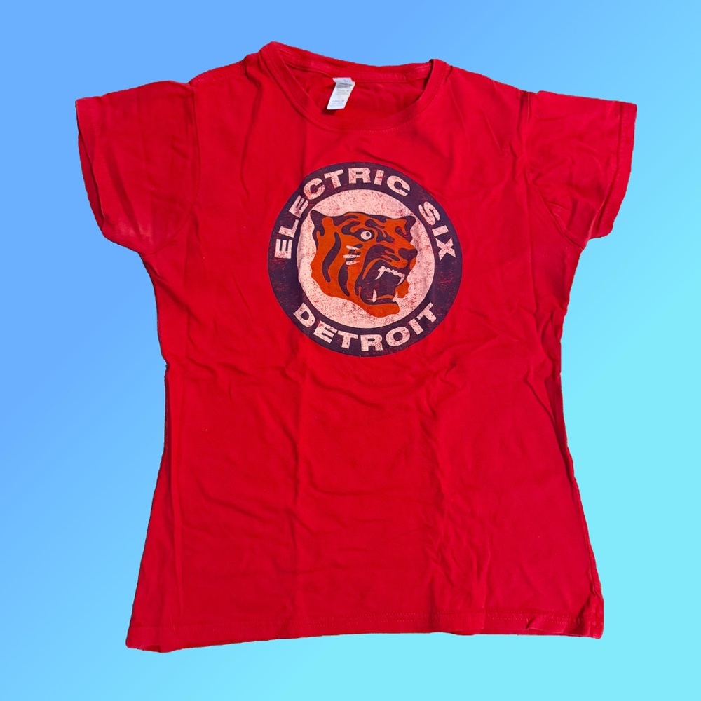 Women’s Red Electric Six Detroit T-Shirt